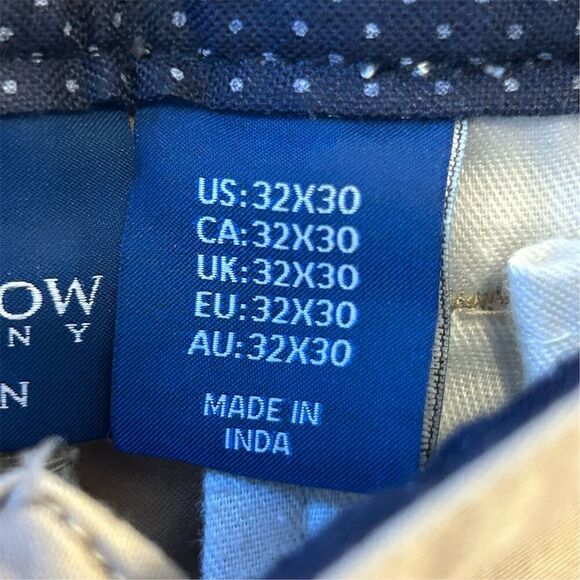 The Savile Row Co Men's Khaki Chino Pants Size 32 Beige Casual - Picture 6 of 11